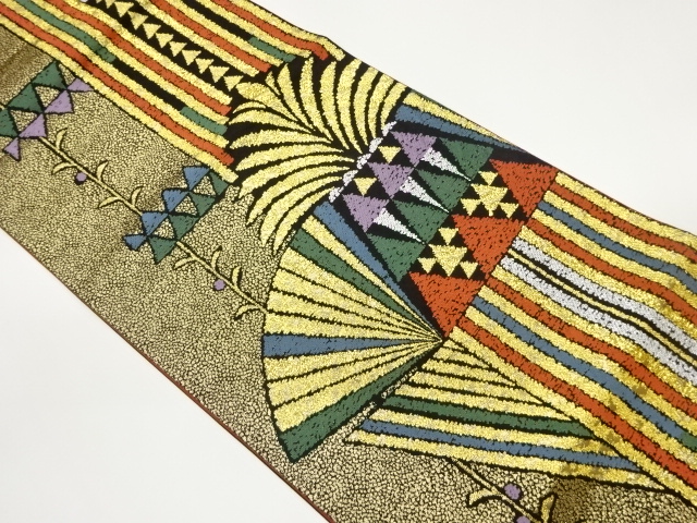 JAPANESE FUKURO OBI / PULP CLOTH / WOVEN STRIPE